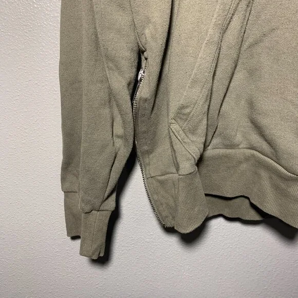 DKNY Olive green hoodie with zip side - Picture 3 of 11